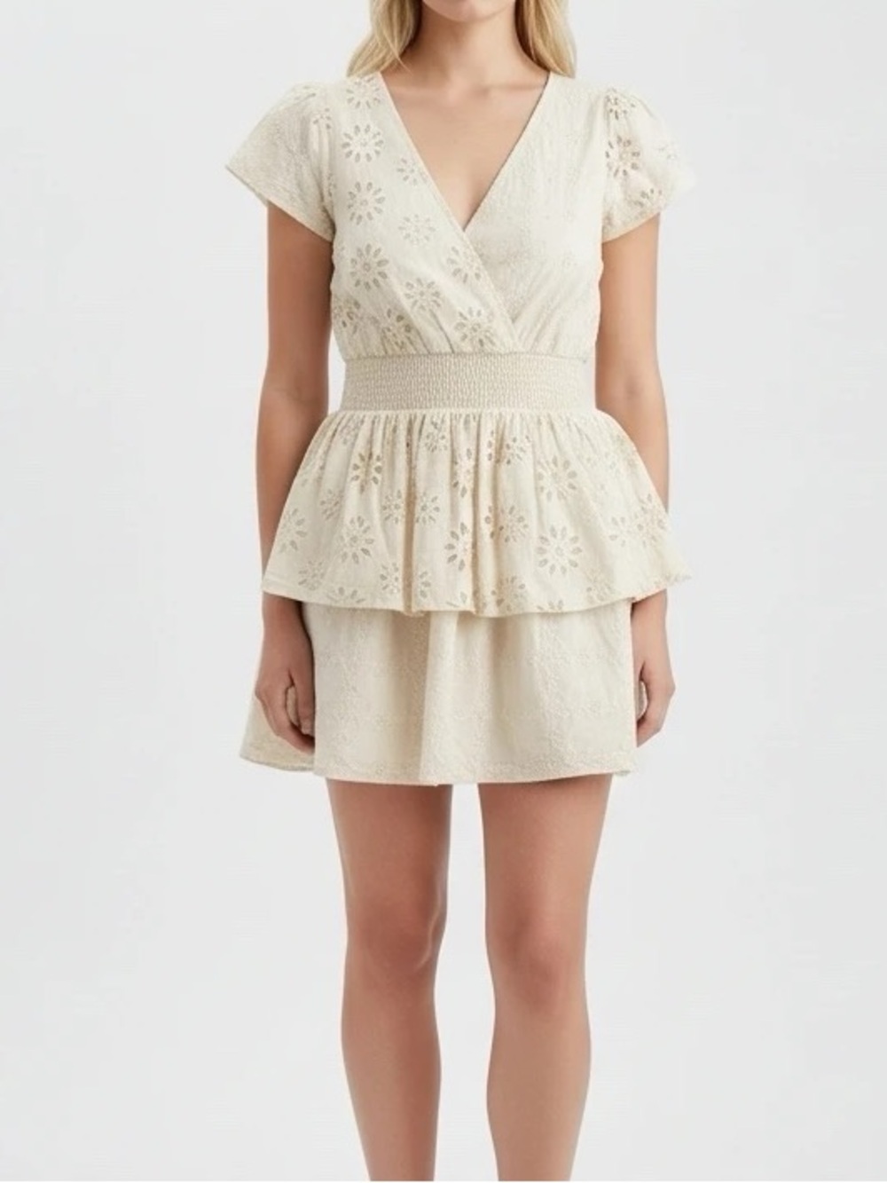 American Eagle Cream Eyelet Lace Dress